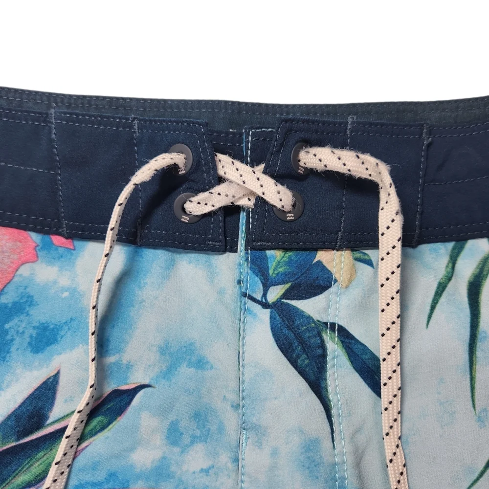 Billabong Recycler Sundays Pro Board Shorts Size 32 Tropical Floral Surf Swim